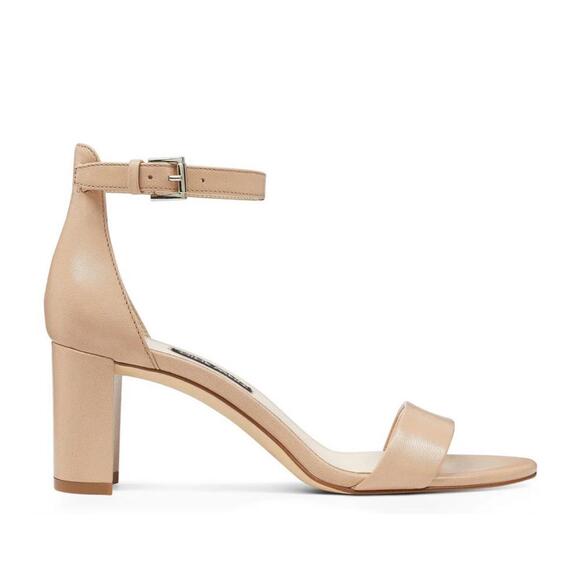 Nine West Shoes - Nine West Pruce Ankle Strap Block Heel Sandals nude